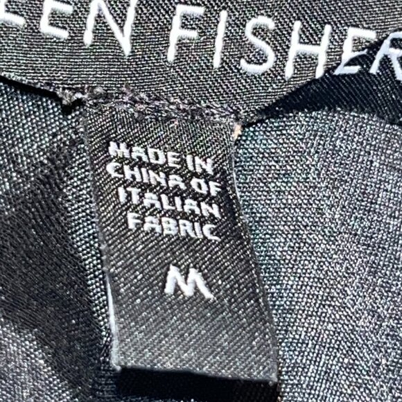 EILEEN FISHER CHARCOAL GRAY STRETCH KNIT CAREER BLAZER - EUC - SIZE MEDIUM - Picture 10 of 13